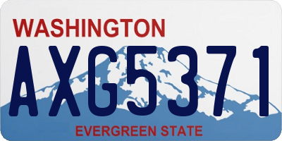 WA license plate AXG5371