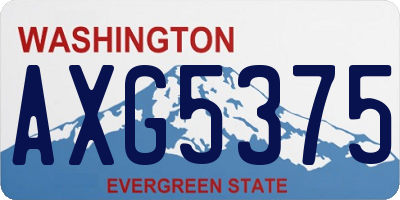 WA license plate AXG5375