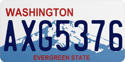 WA license plate AXG5376
