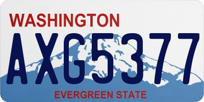 WA license plate AXG5377