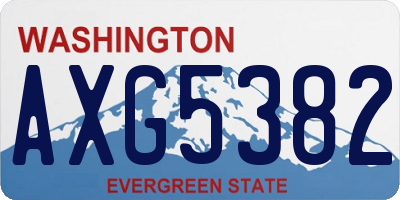 WA license plate AXG5382