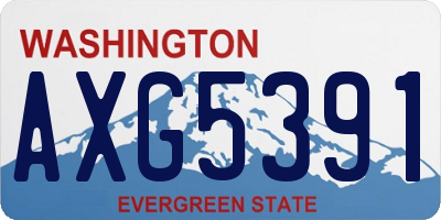 WA license plate AXG5391