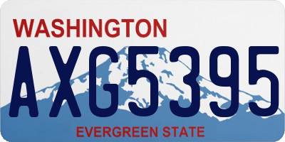 WA license plate AXG5395