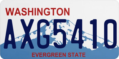 WA license plate AXG5410
