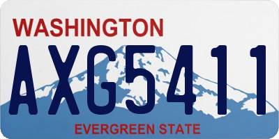 WA license plate AXG5411