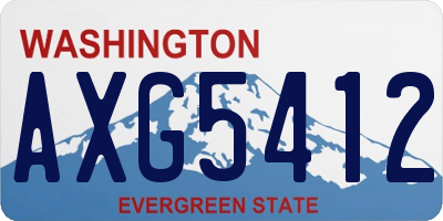 WA license plate AXG5412
