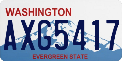 WA license plate AXG5417