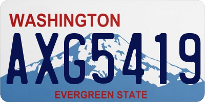 WA license plate AXG5419