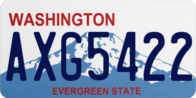 WA license plate AXG5422