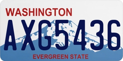 WA license plate AXG5436