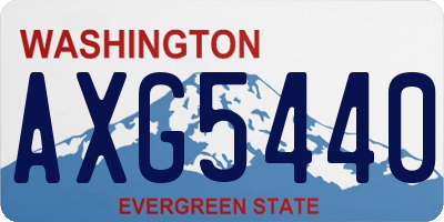 WA license plate AXG5440