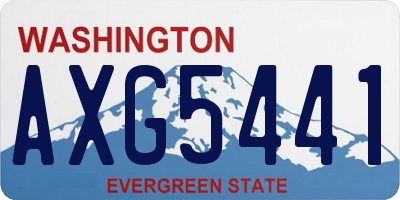 WA license plate AXG5441