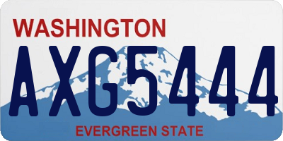 WA license plate AXG5444
