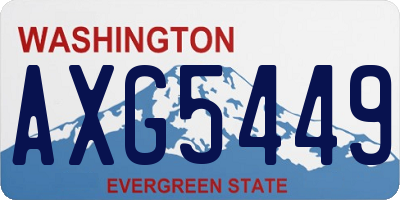 WA license plate AXG5449