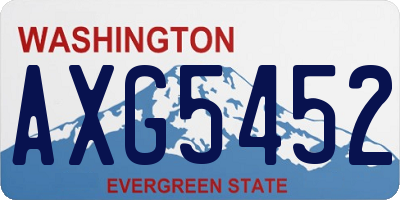 WA license plate AXG5452