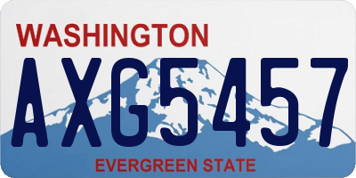 WA license plate AXG5457