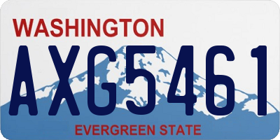 WA license plate AXG5461