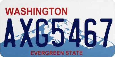WA license plate AXG5467