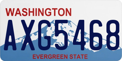 WA license plate AXG5468