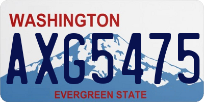 WA license plate AXG5475