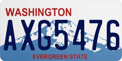 WA license plate AXG5476
