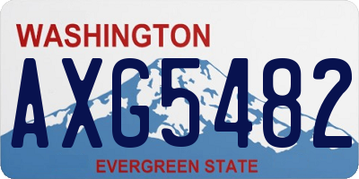 WA license plate AXG5482