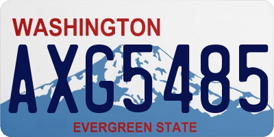 WA license plate AXG5485