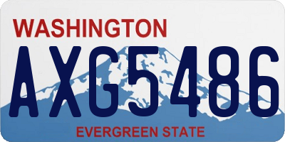WA license plate AXG5486