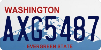 WA license plate AXG5487