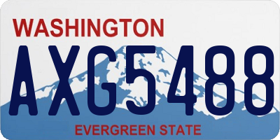 WA license plate AXG5488
