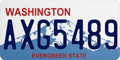 WA license plate AXG5489