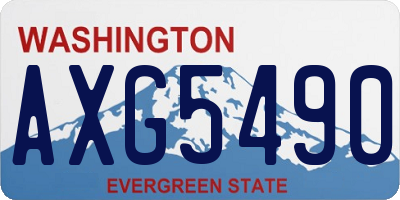 WA license plate AXG5490