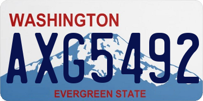 WA license plate AXG5492