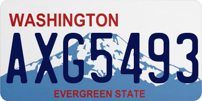 WA license plate AXG5493