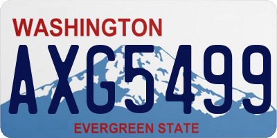 WA license plate AXG5499