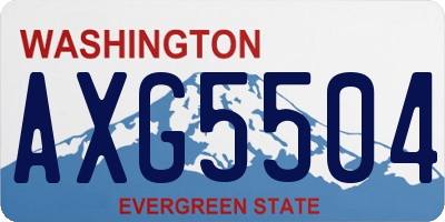 WA license plate AXG5504