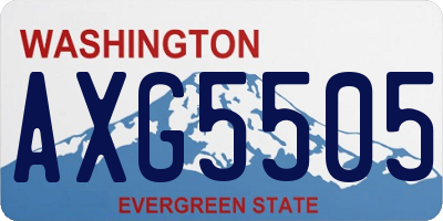 WA license plate AXG5505