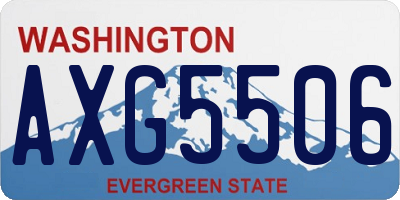 WA license plate AXG5506