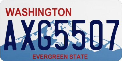 WA license plate AXG5507