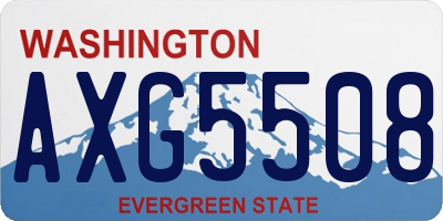 WA license plate AXG5508