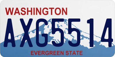 WA license plate AXG5514