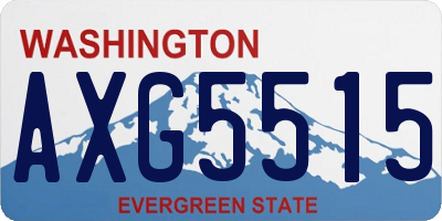 WA license plate AXG5515