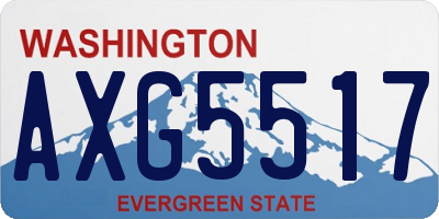 WA license plate AXG5517