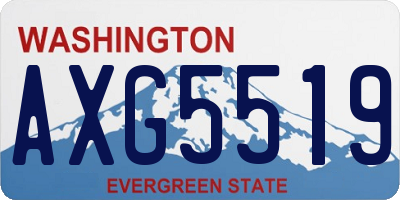 WA license plate AXG5519