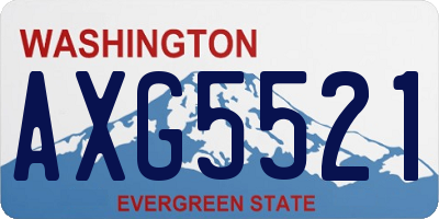 WA license plate AXG5521
