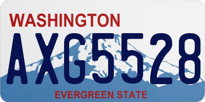 WA license plate AXG5528