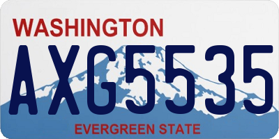 WA license plate AXG5535