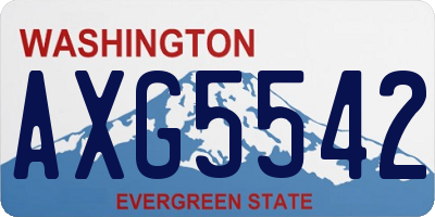 WA license plate AXG5542