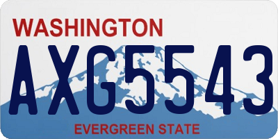 WA license plate AXG5543