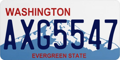 WA license plate AXG5547